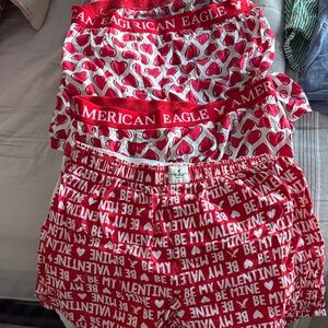American Eagle Valentine's boxer set